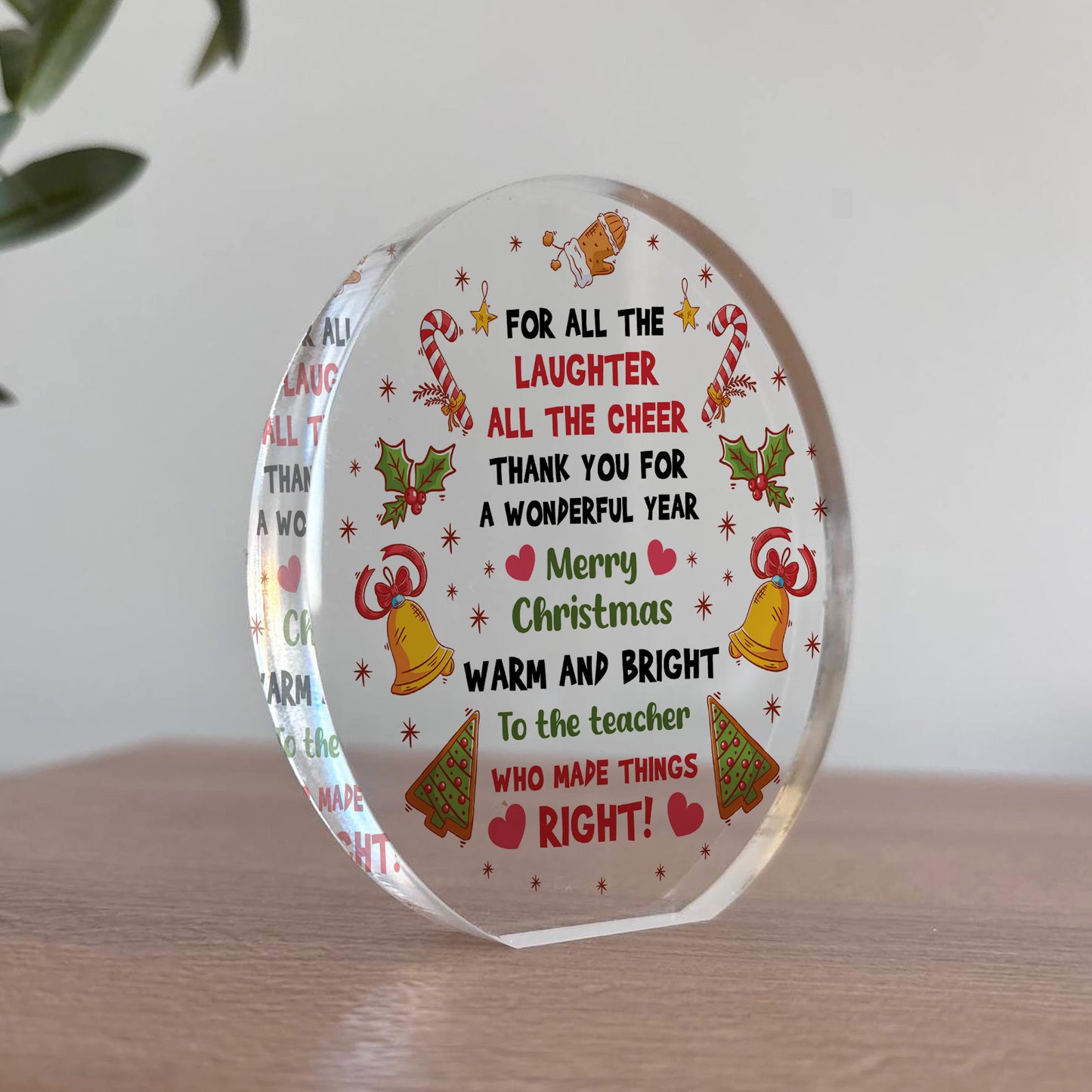 Christmas Gift For Teacher Acrylic Plaque Teaching Assistant