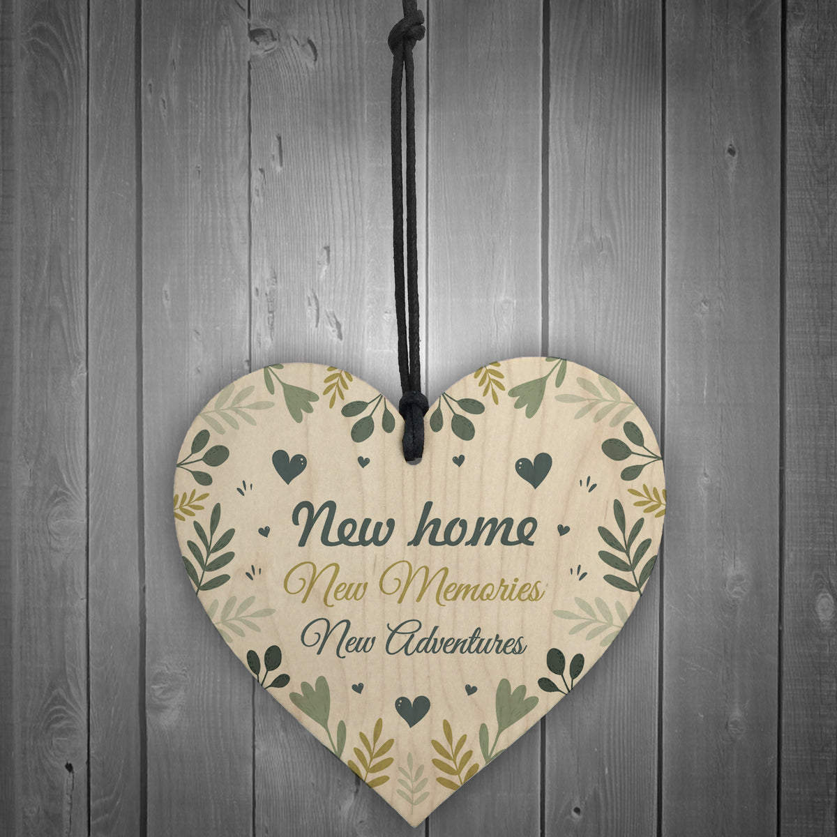 new home congratulations card and heart keepsake housewarming