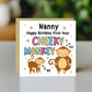 Birthday Card for Nanny From Your Cheeky Monkey Funny Card