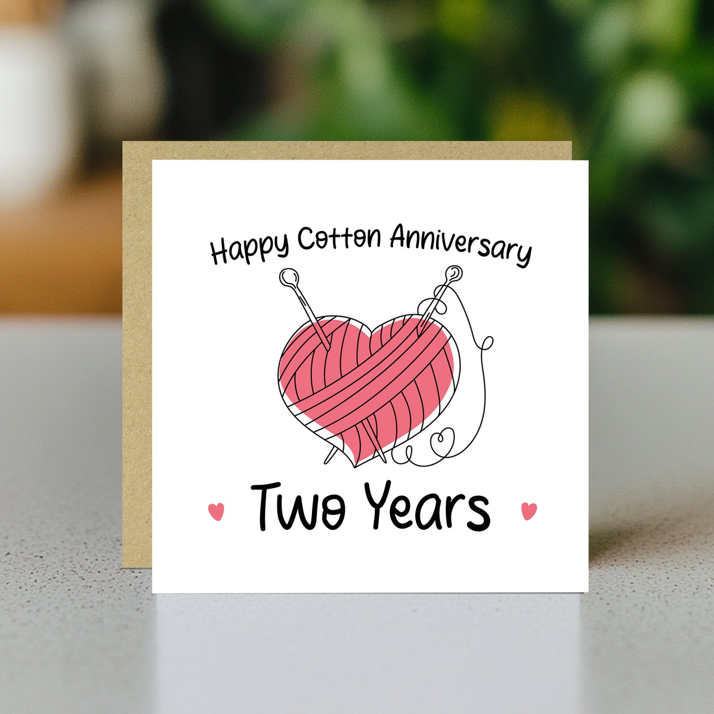 2nd Anniversary Card For Husband Wife Cotton Anniversary Card