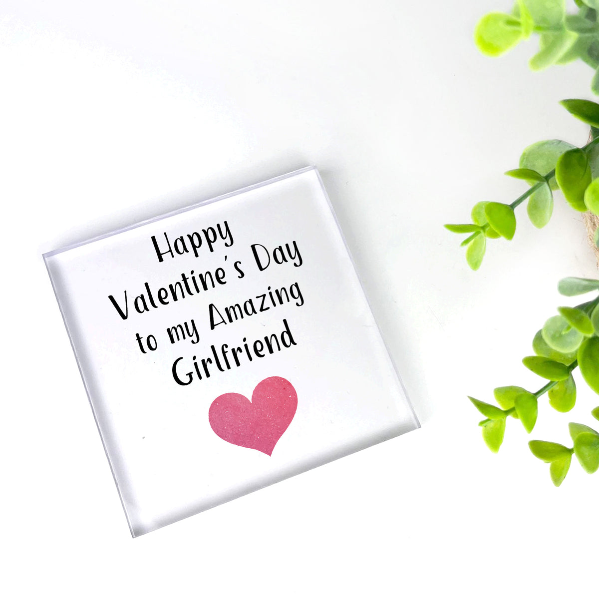 Happy Valentines Day Gift For Girlfriend Acrylic Block