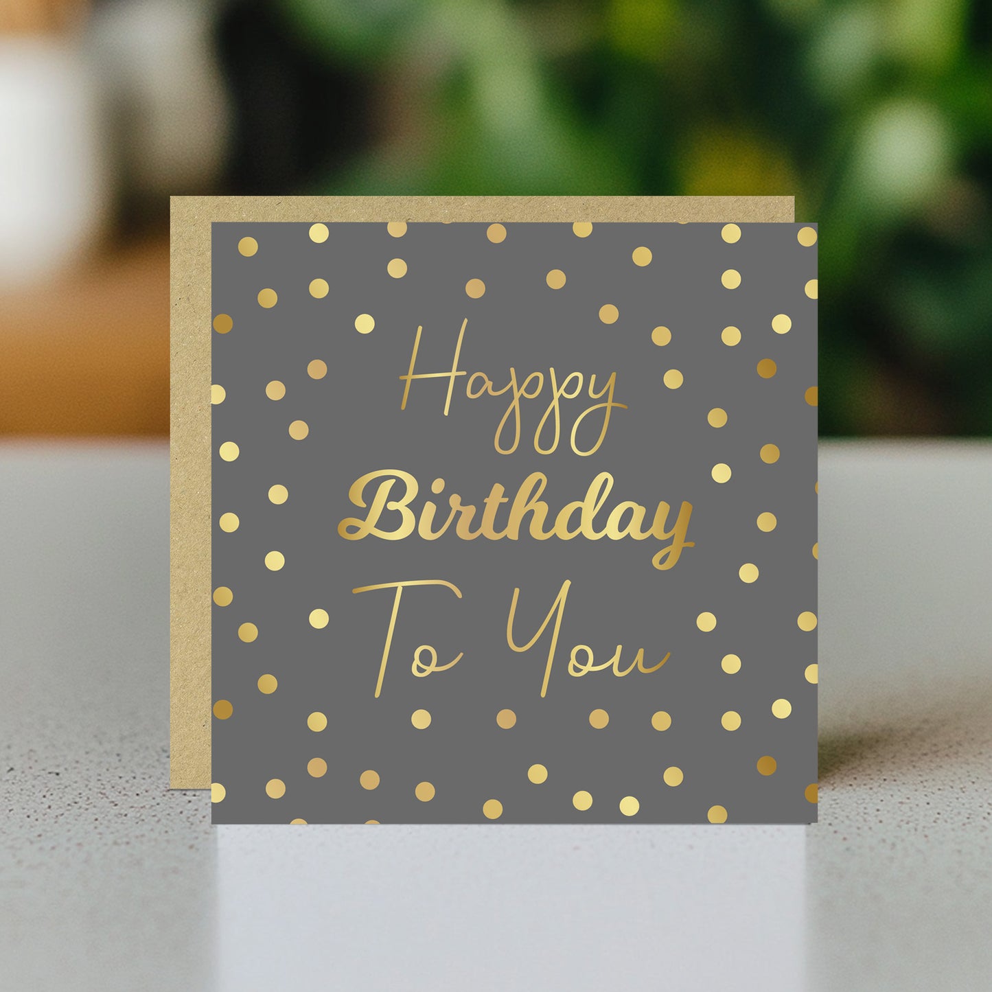 Birthday Card With Envelope Polka Dot Happy Birthday To You Card