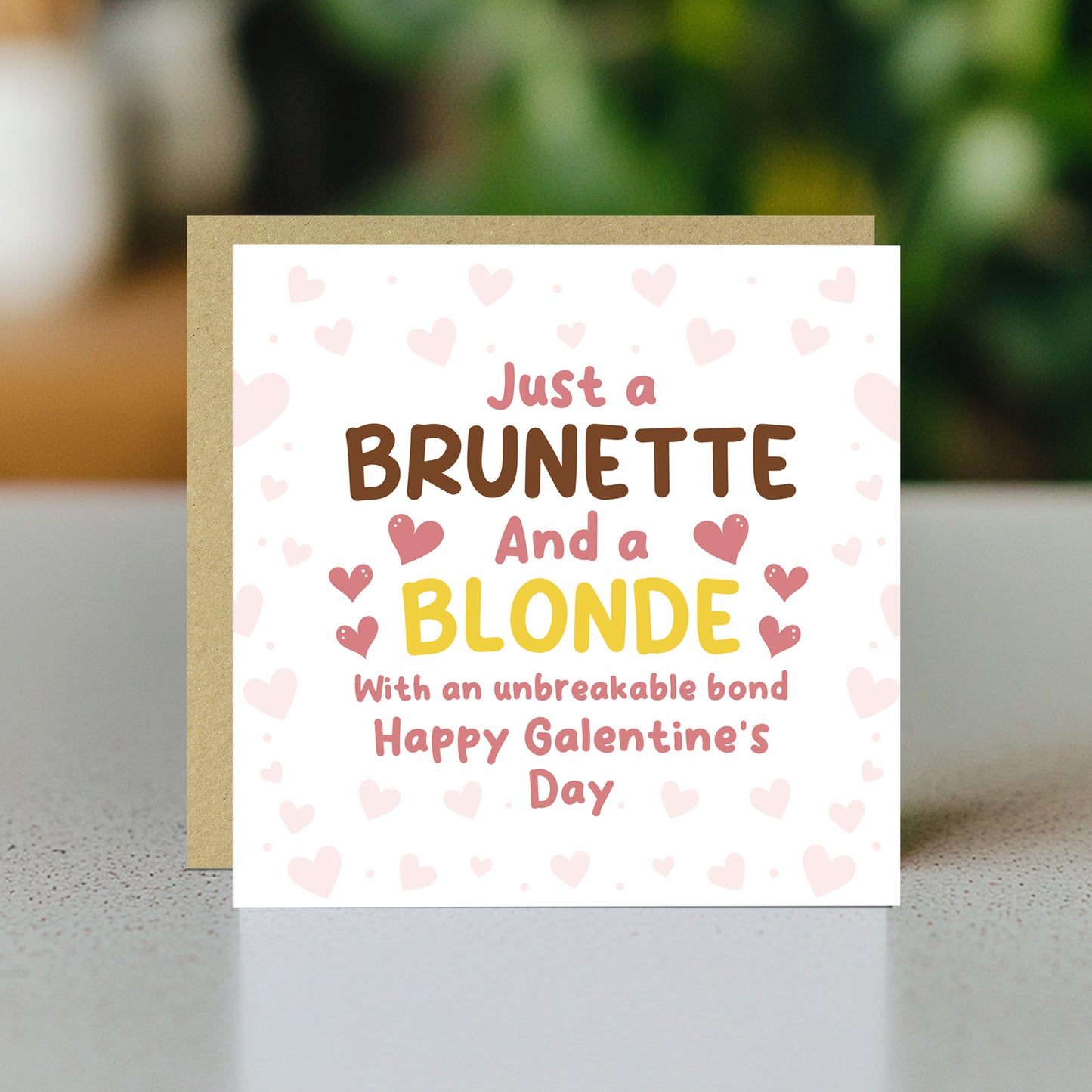 Galentines Day Card, Blonde And Brunette Best Friend Card Funny