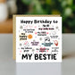 My Bestie Birthday Card Friendship Card For Friends Funny