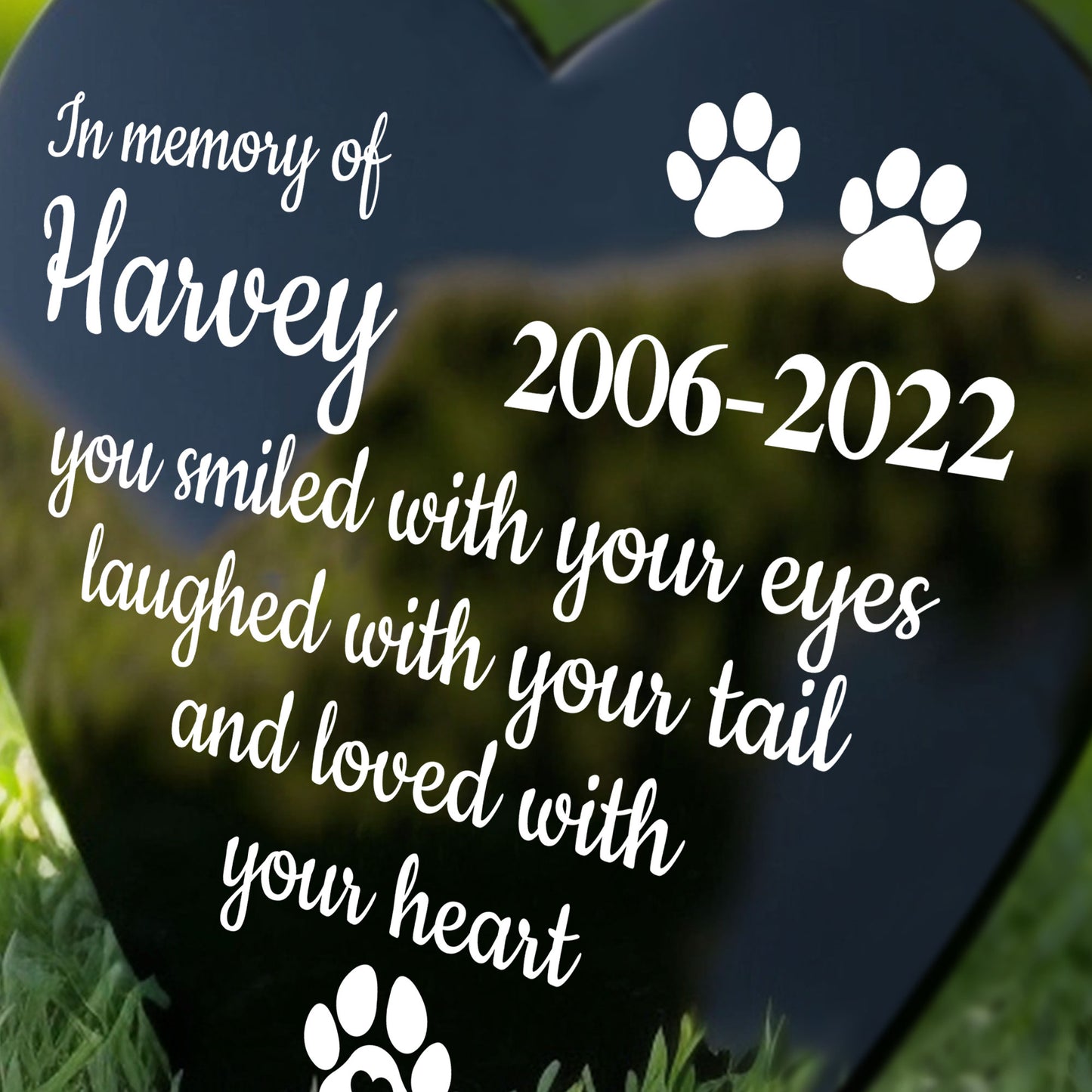 Personalised Pet Memorial Grave Marker Plaque with Photo Text