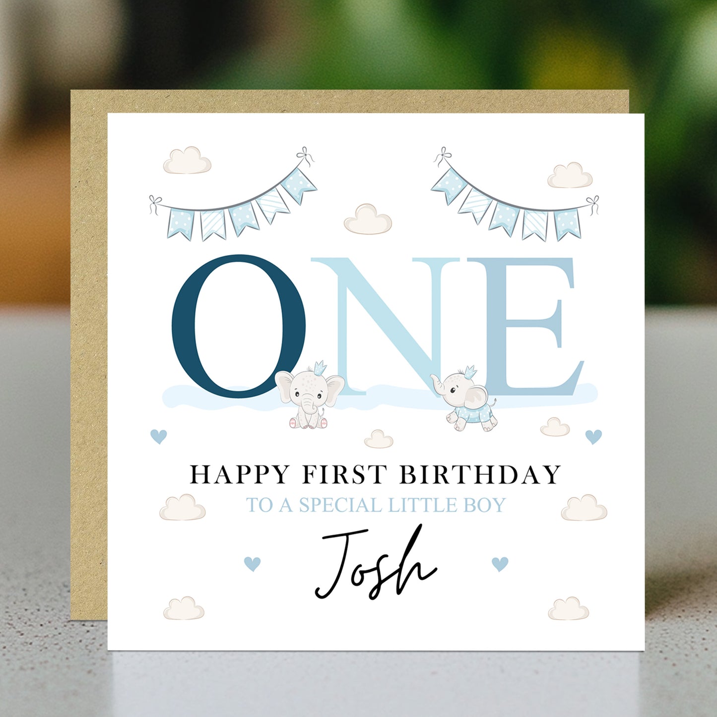 Personalised First Birthday Card For Special Little Boy Son