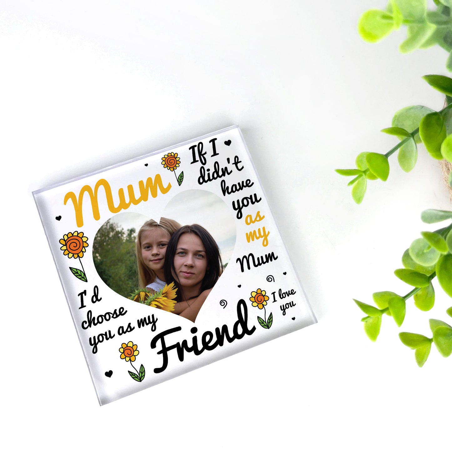 Personalised Mum Gift, Photo Plaque, Best Friend Gift, Mum Gifts