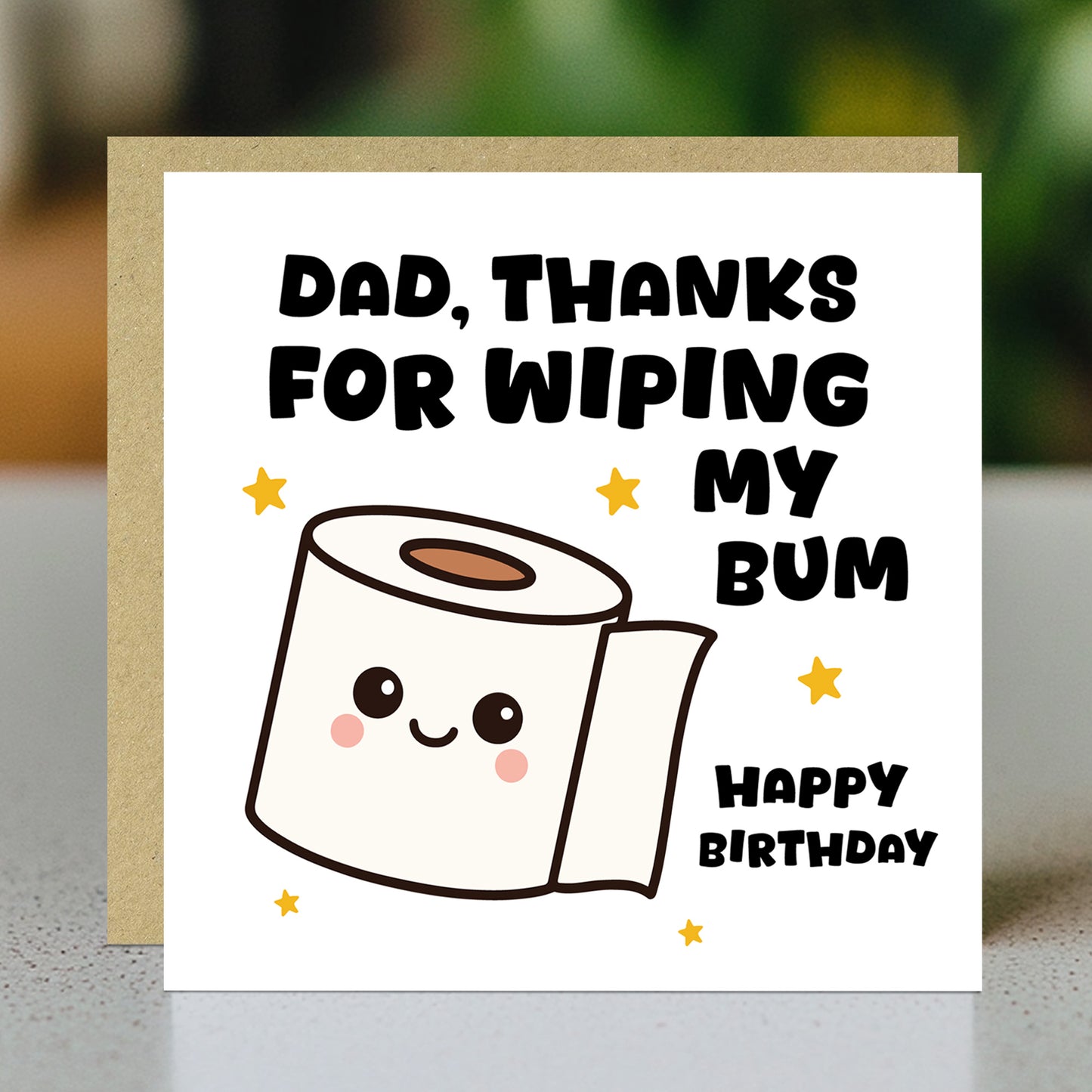 Funny Birthday Card For Dad Thanks For Wiping My Bum Card Joke