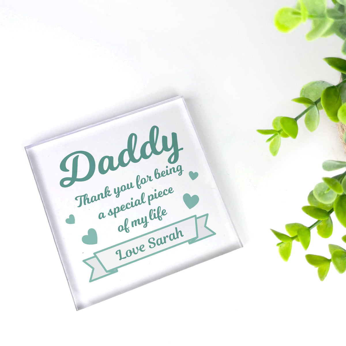 Personalised Daddy Thank You Special Gift For Him Fathers Day