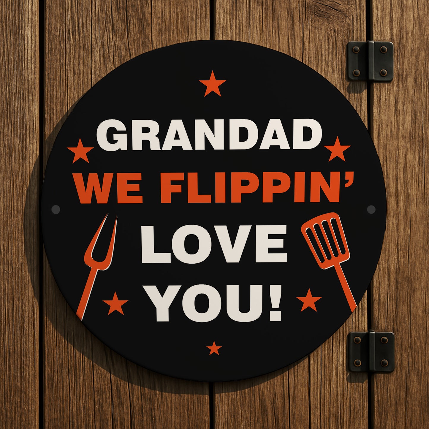 Fathers Day Gift For Grandad Flippin Love You Grandad BBQ Sign