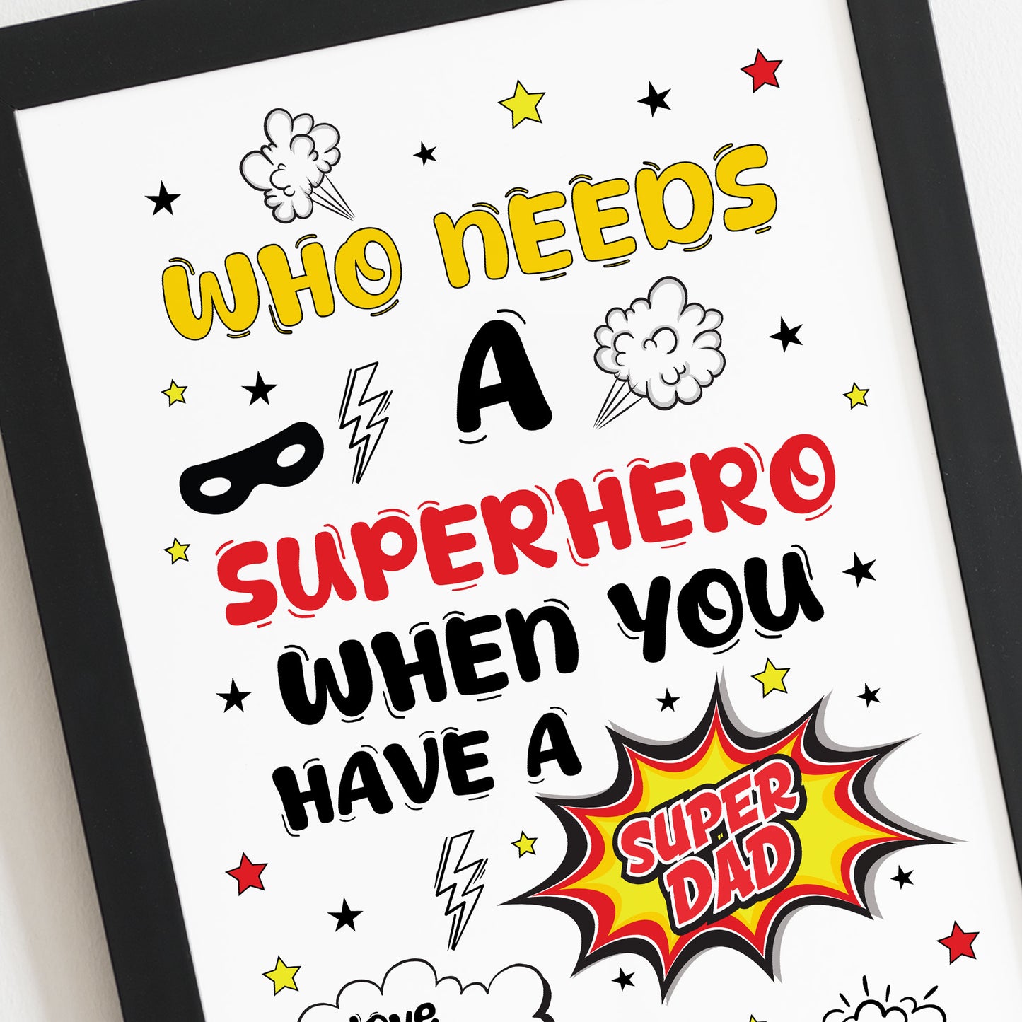 PERSONALISED Daddy Dad Superhero Fathers Day Gifts From Daughter
