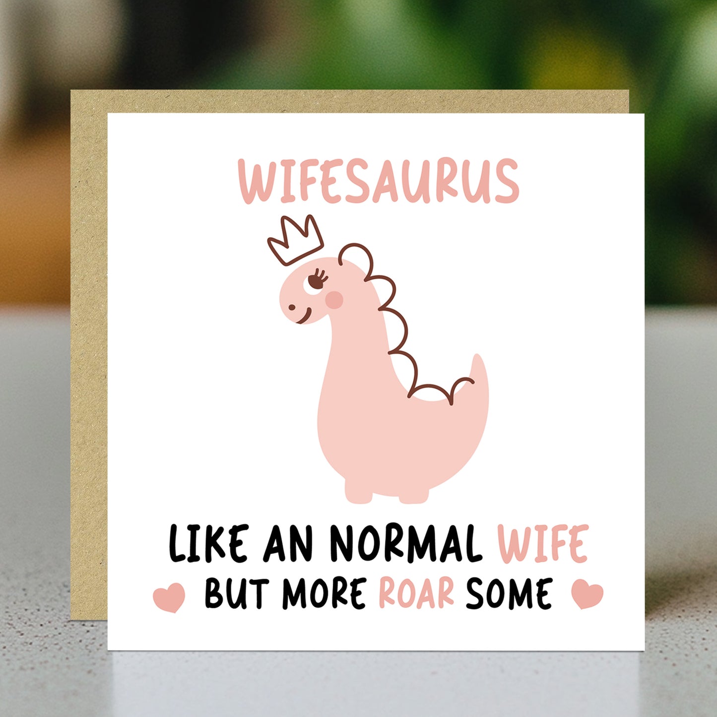 Wife Birthday Card for Her Wifesaurus Wife Card For Anniversary