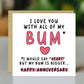 FUNNY Anniversary Card For Boyfriend Husband Love You Card