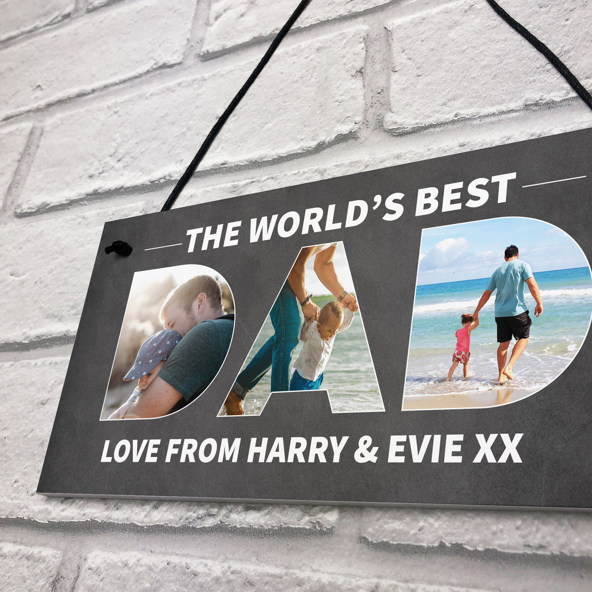 Personalised Gift For Dad Hanging Photo Plaque Dad Gift