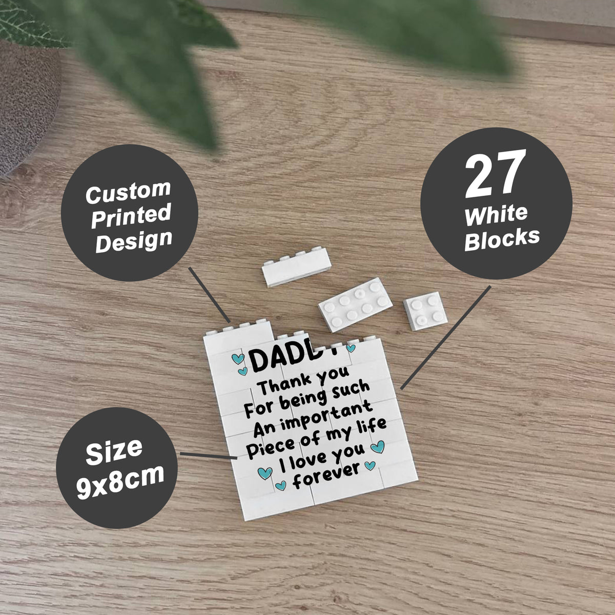 Daddy Gift Building Block Puzzle Gift Thank You Gifts For Him