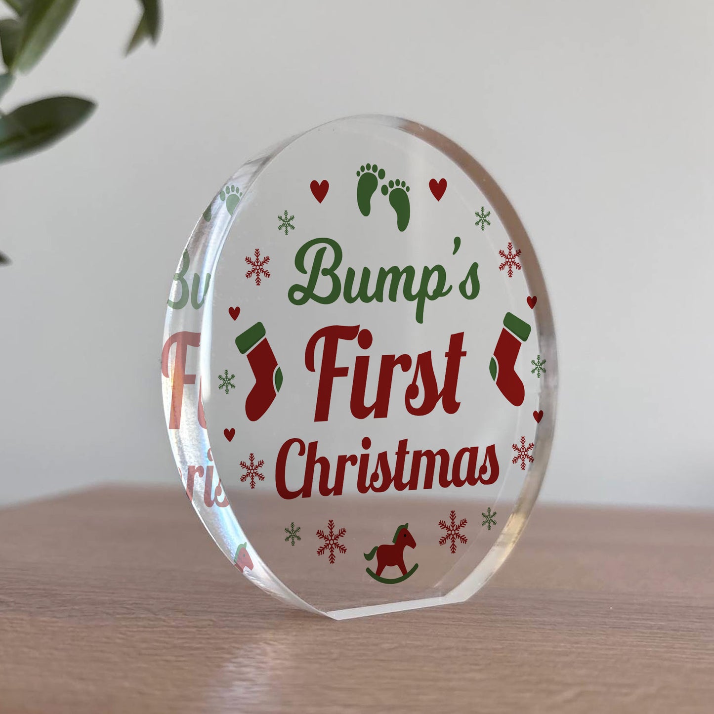 Bumps First Christmas Acrylic Mum and Dad To Be Mummy Daddy