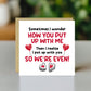Funny Valentines Card Wedding Anniversary Card Birthday Cards