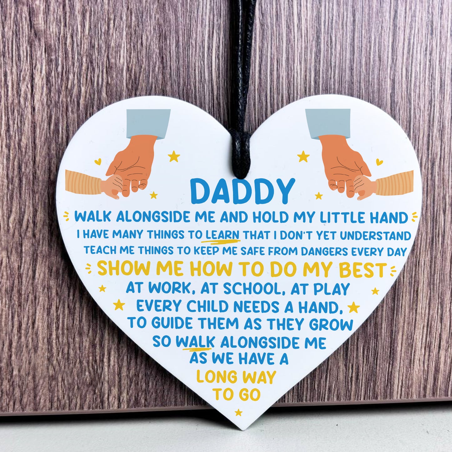 Gift For Daddy From Daughter Son Thank You Gift Acrylic Heart