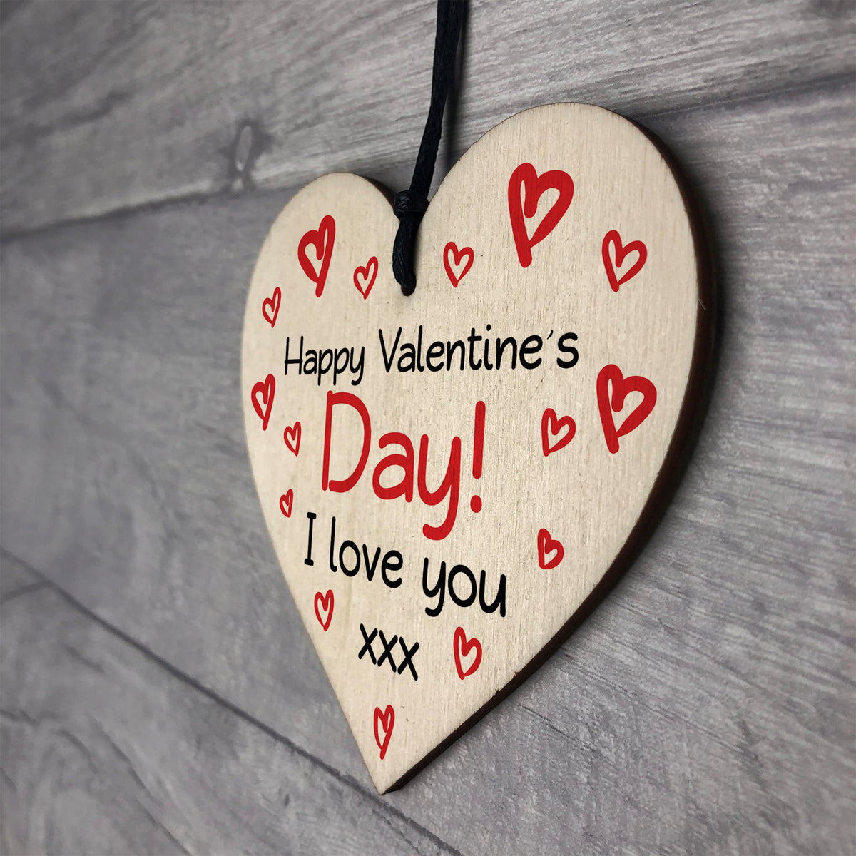 Happy Valentines Day Wood Heart Gifts For Him Her Boyfriend