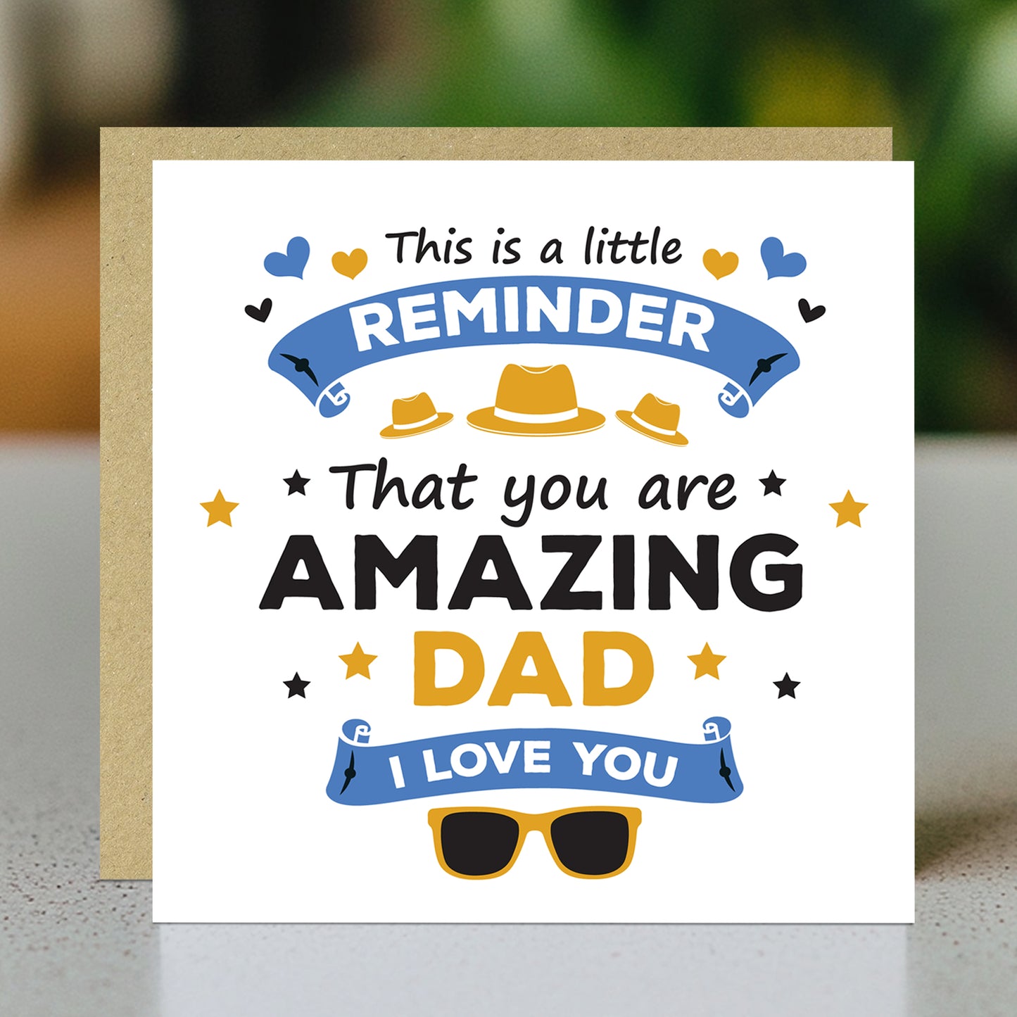 Dad Card For Fathers Day With Envelope Included Birthday Card