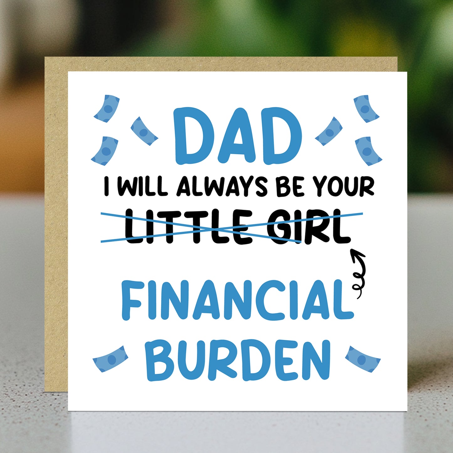 Funny Joke Card For Dad For Fathers Day From Daughter