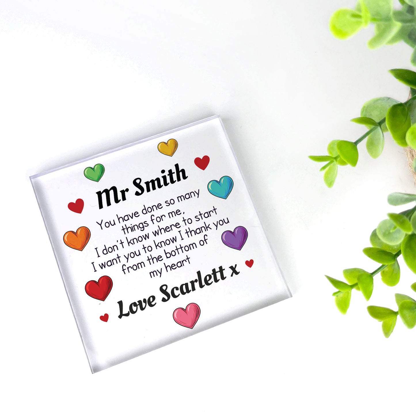 Personalised Teacher Gifts Thank You Gifts For Teacher Assistant