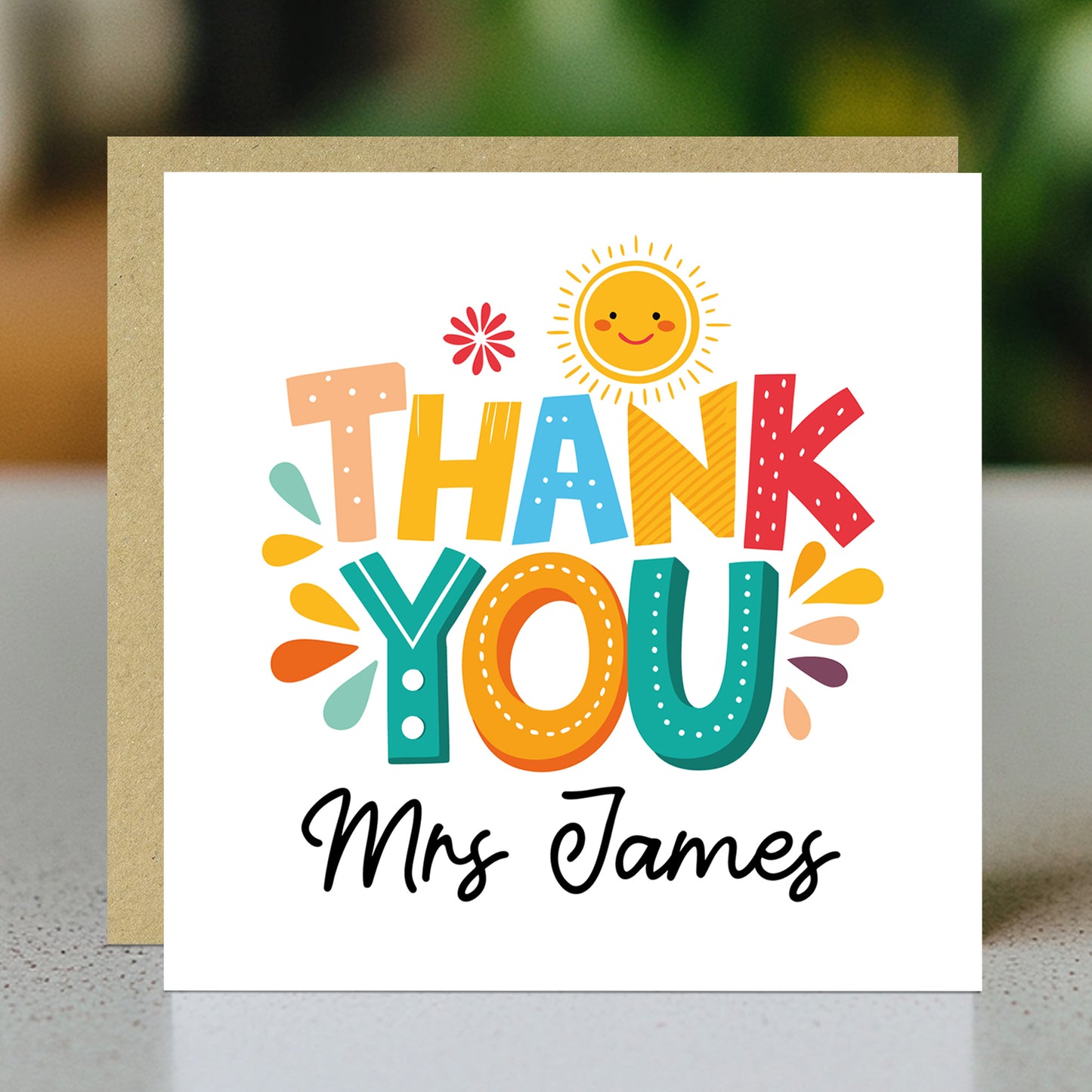 Personalised Thank You Card For Teachers Nursery School Teacher