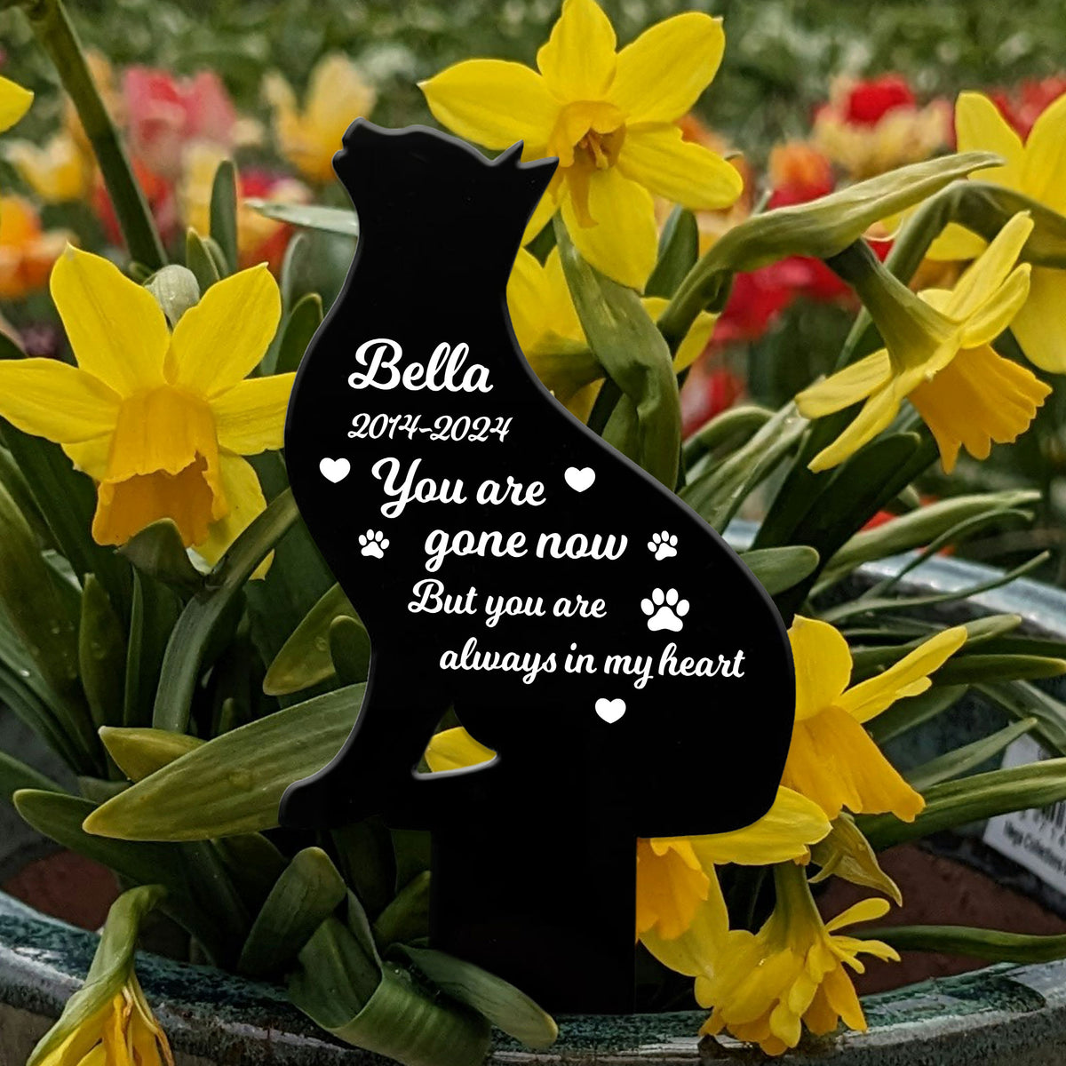 Custom Cat Memorial Stake Cat Memorial Plaque with Stake