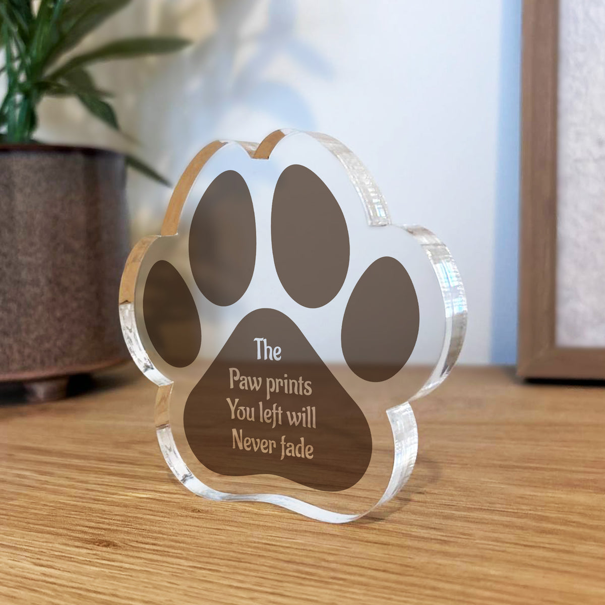 Dog Memorial Gift Paw Print Plaque In Memory Of Dog Cat Pet