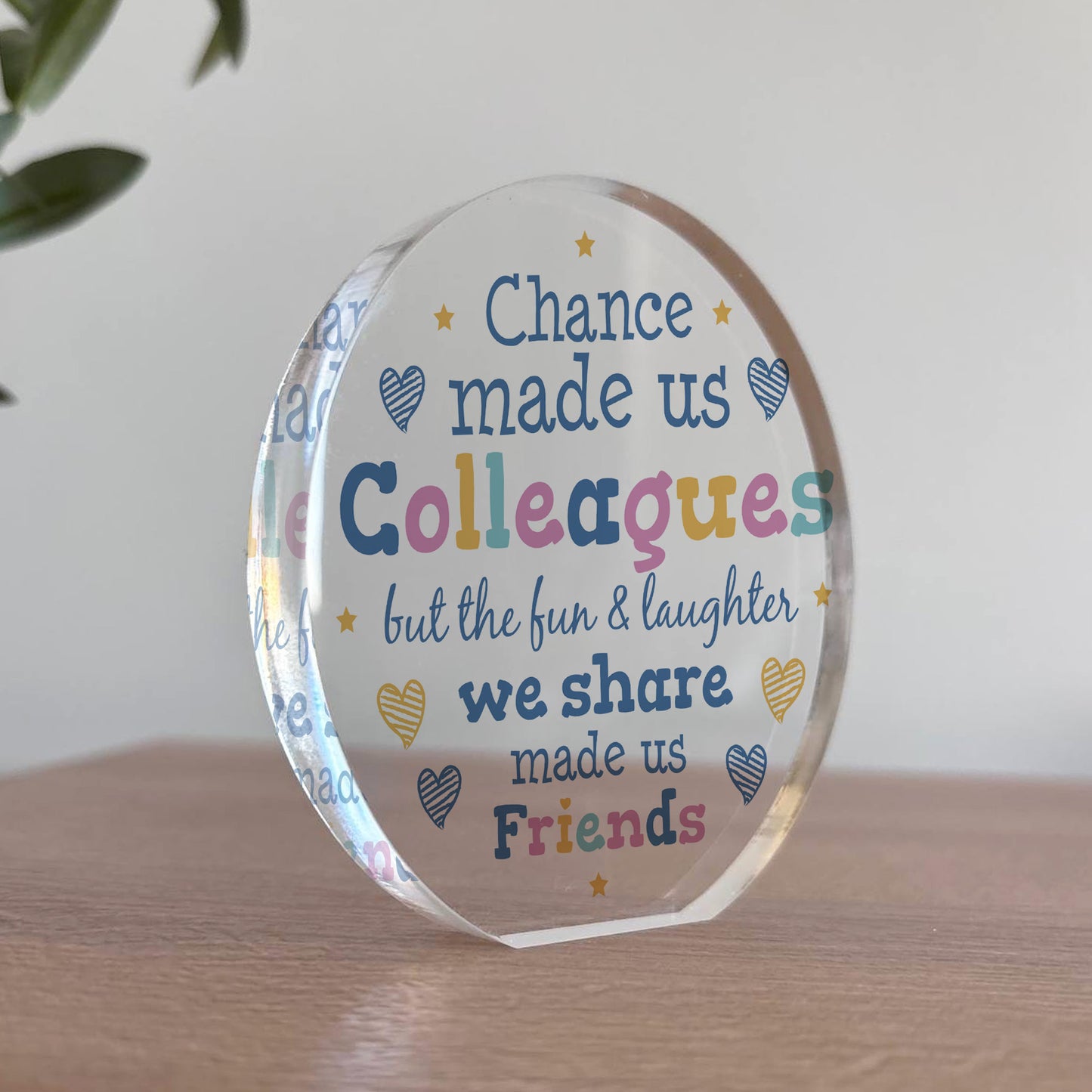 Chance Made Us Colleagues Desk Plaque Colleague Gifts