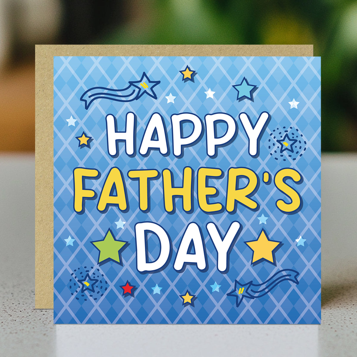 Fun Dad Card For Fathers Day With Envelope Colouful Card