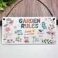 Garden Decoration Garden Signs For Outdoor Novelty Garden Rules