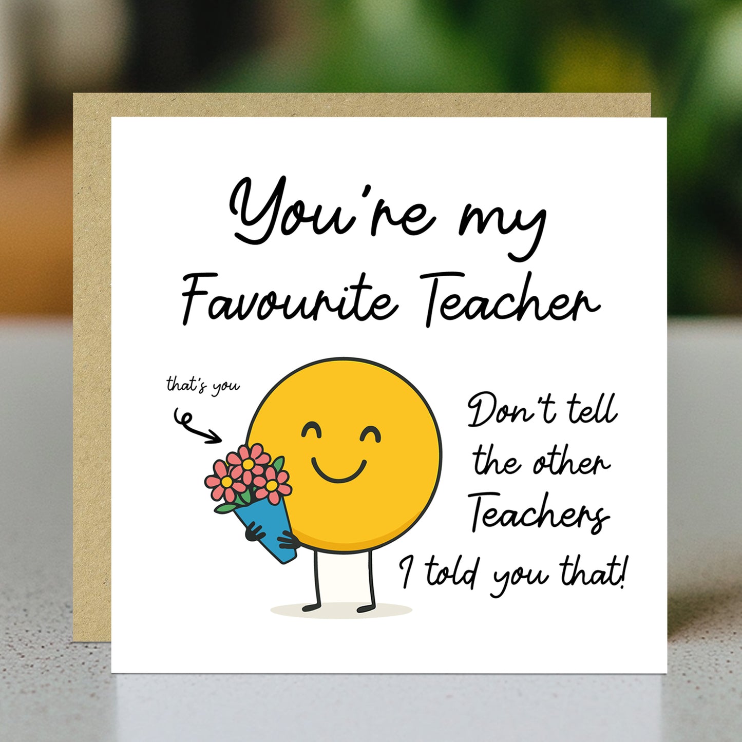Best Teacher Card From Children End of Term Thank You Card