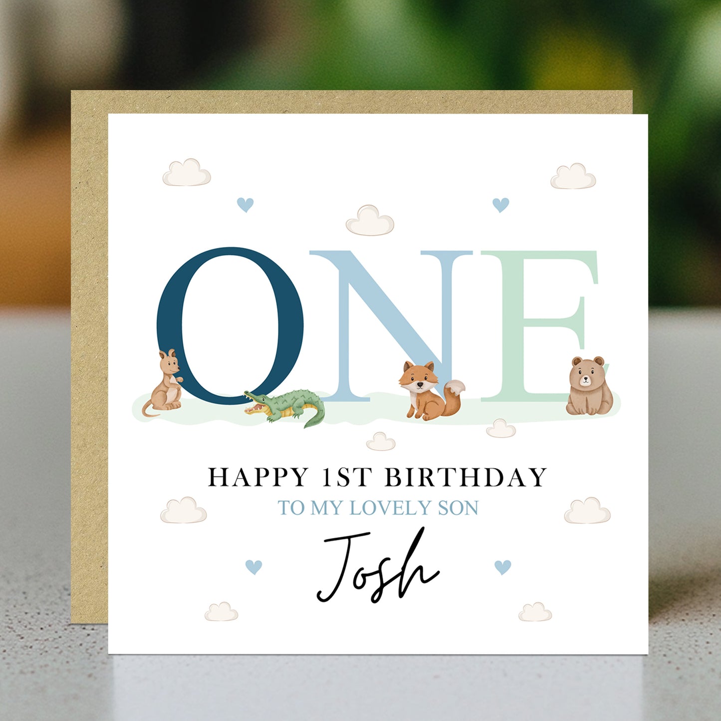 Personalised 1st First Birthday Card For My Lovely Son Grandson