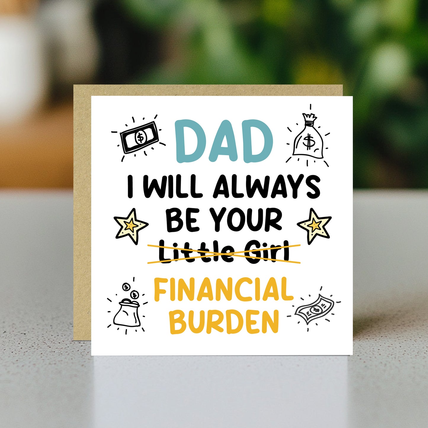 FUNNY Fathers Day Card For Dad Fathers Day Card From Daughter