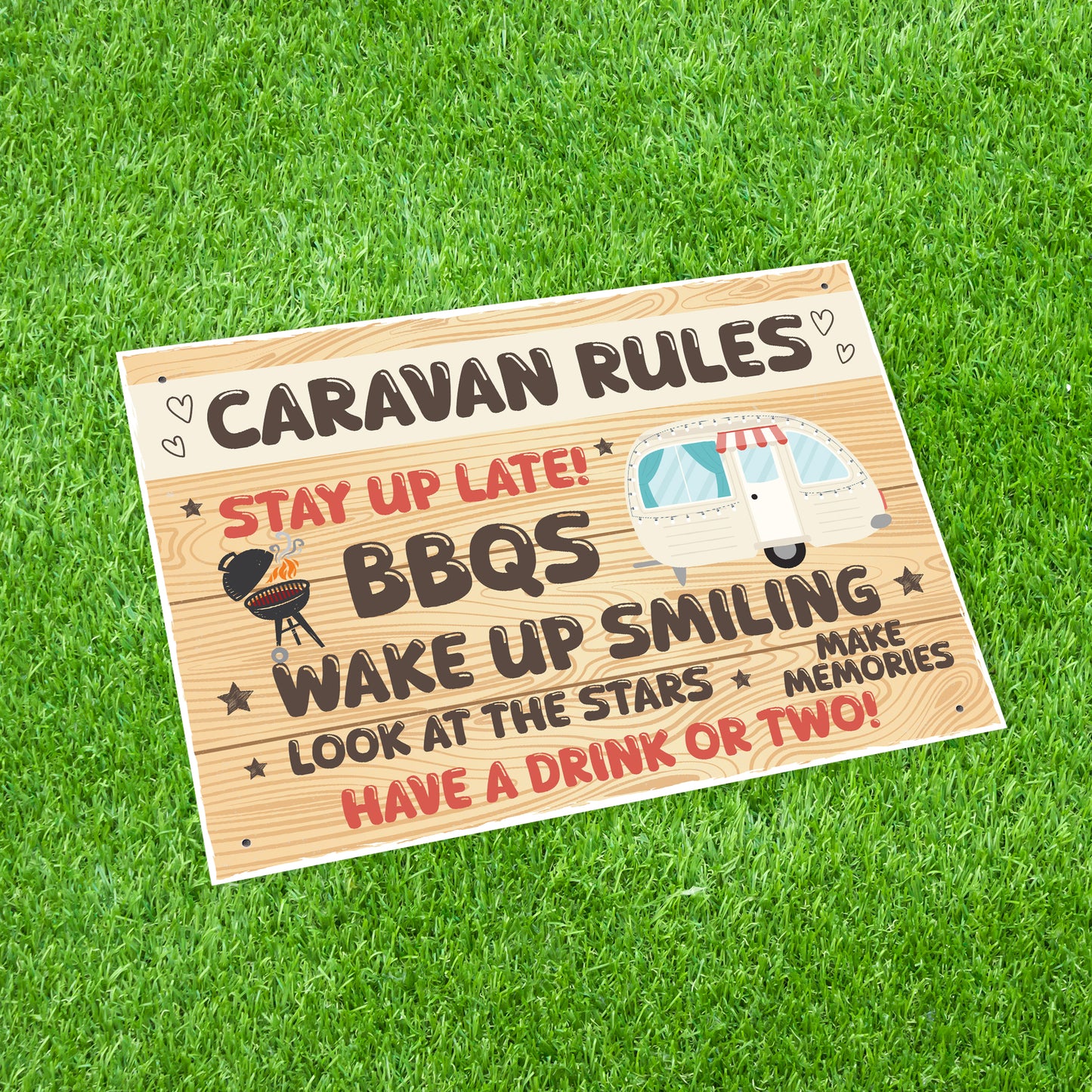 CARAVAN RULES SIGN For Caravan Door Plaque Caravan Sign For Home