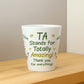 Teaching Assistant Gift Teacher Plant Pot 10cm x 9cm Thank You