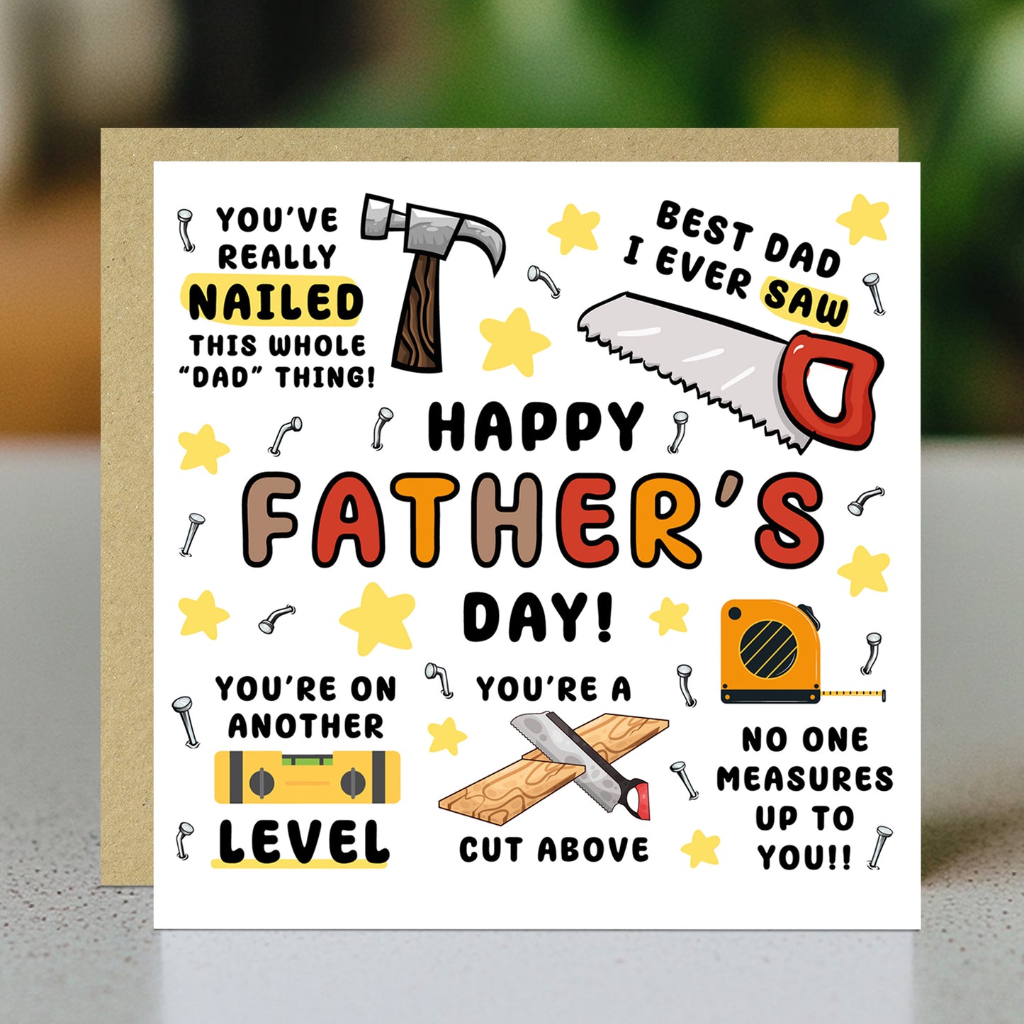 Fathers Day Card Novelty Tools Funny Cards For Dad Happy Fathers