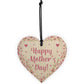 Happy Mother's Day Card For Mum Mothers Day Card Wooden Heart