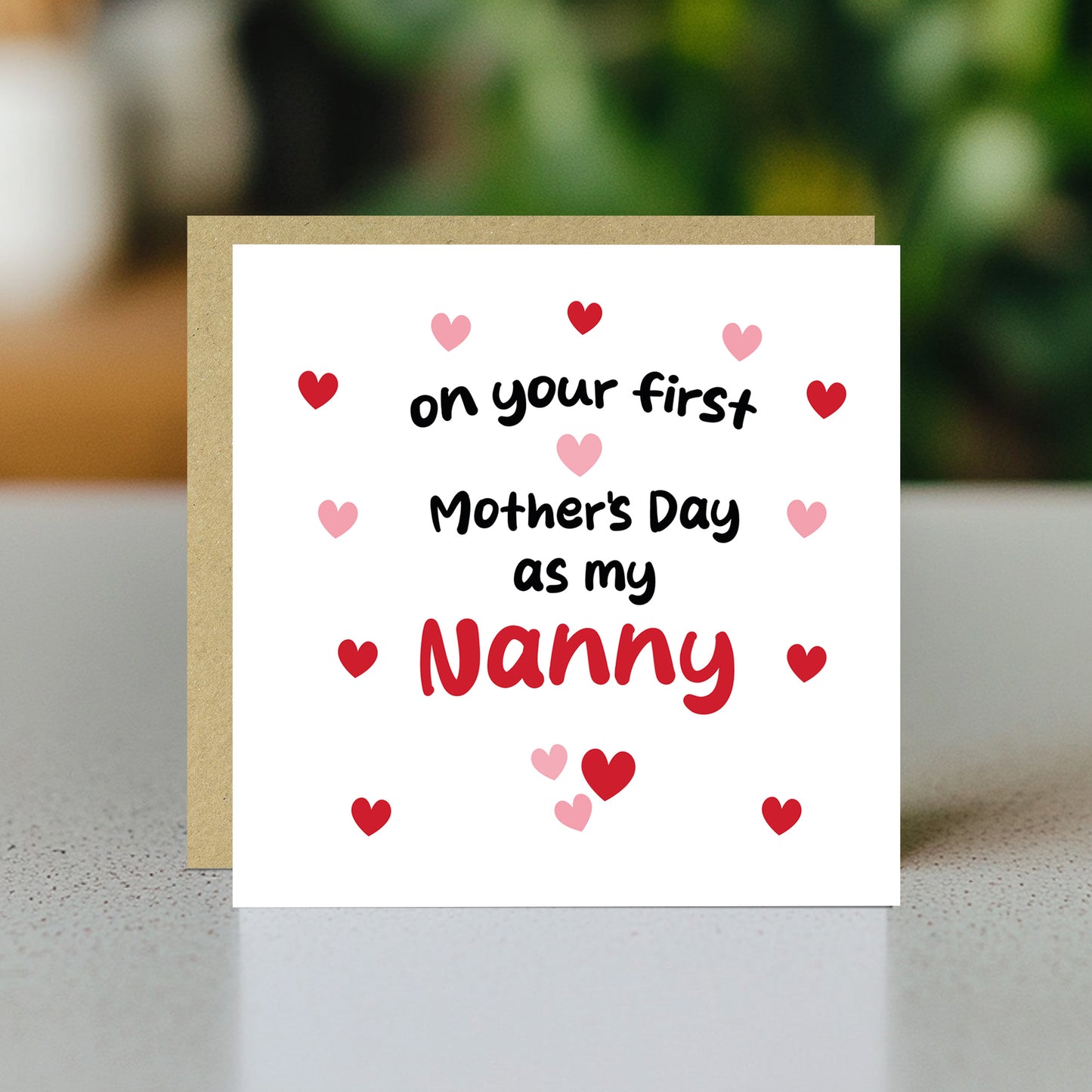 1st Mothers Day Card For Nanny Mothers Day Card With Envelope