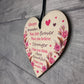 Best friends wooden heart inspirational cheer up gift for friend