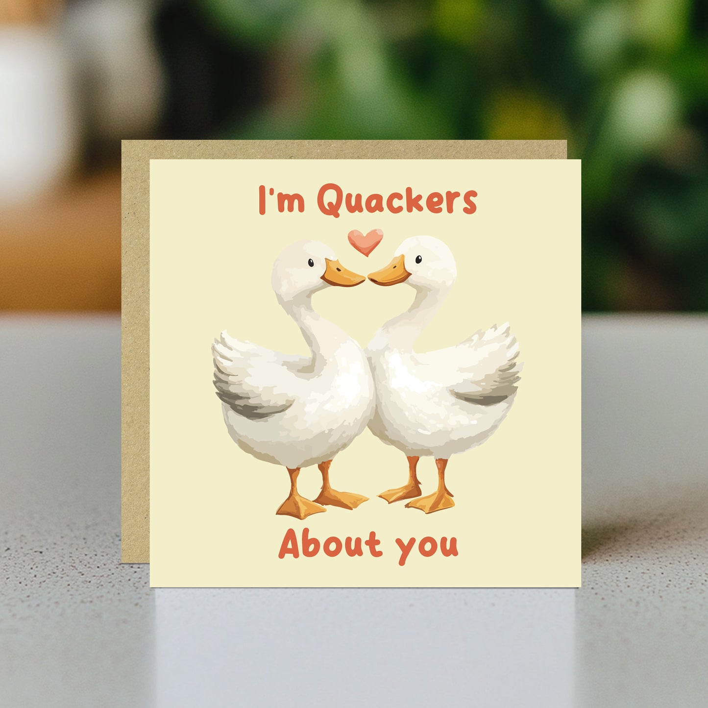 Anniversary Card For Him Her Im Quackers About You