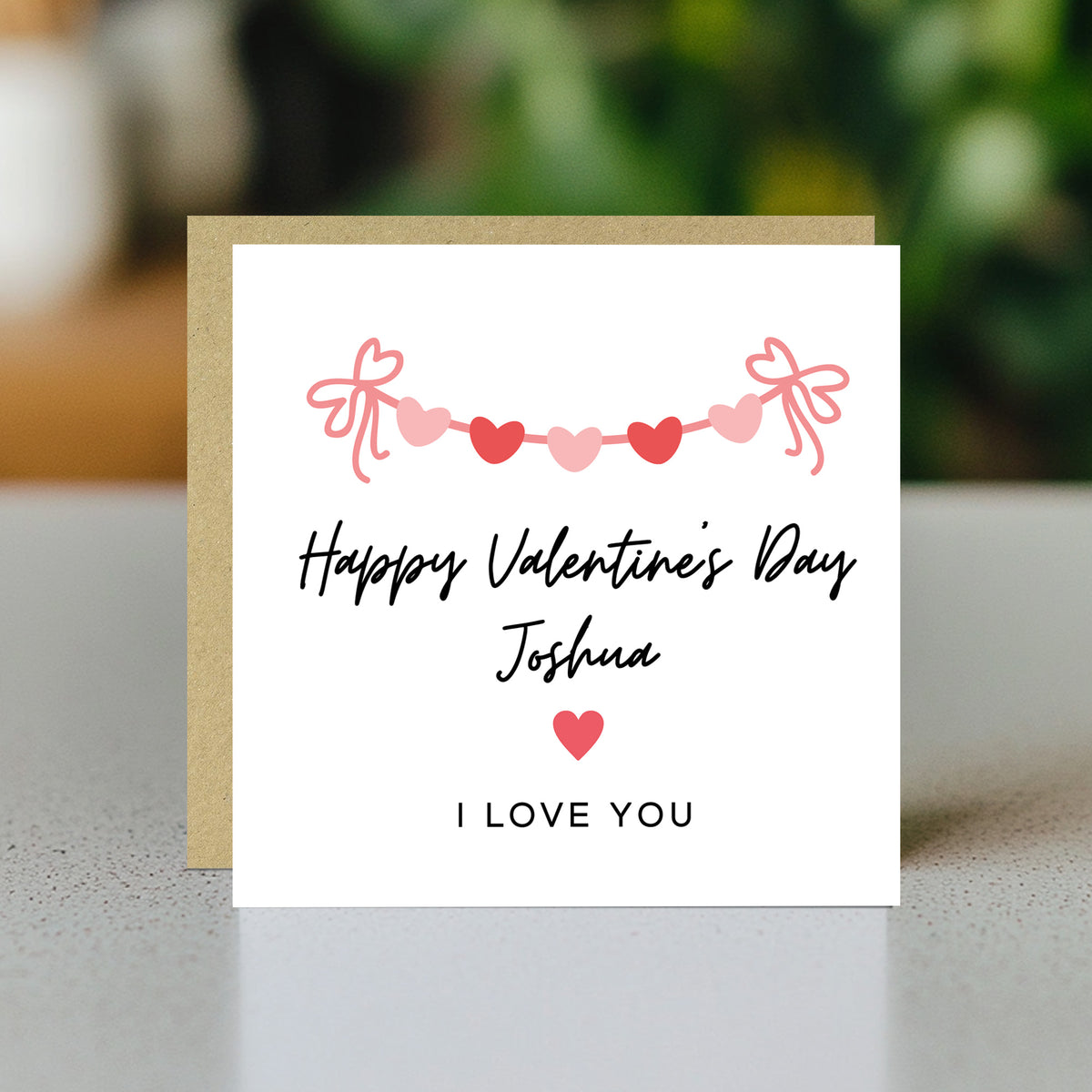 Personalised Happy Valentines Card, Valentines Card For Him Her