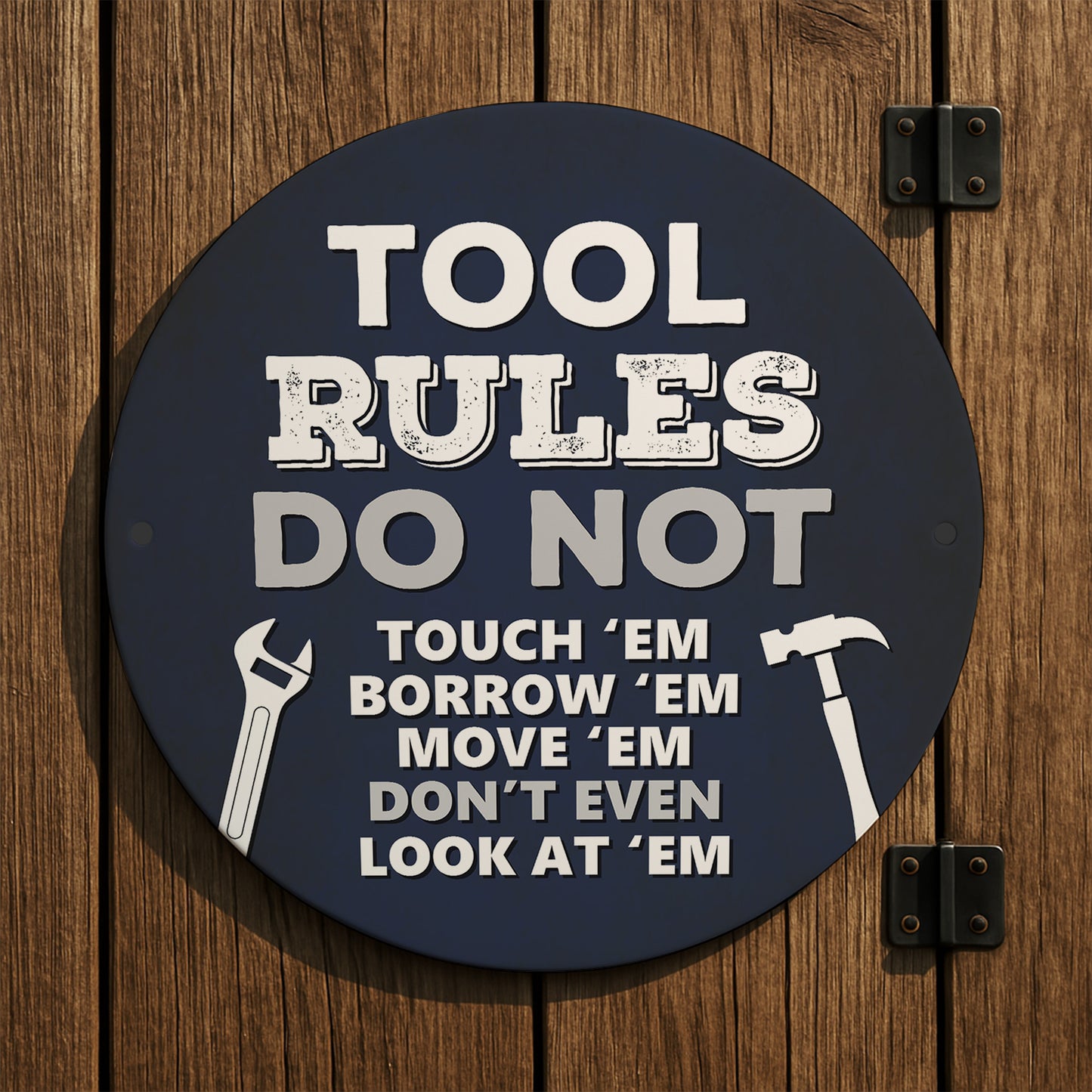 TOOL RULES Sign For Shed Plaque Funny Sign For DIY Enthusiast