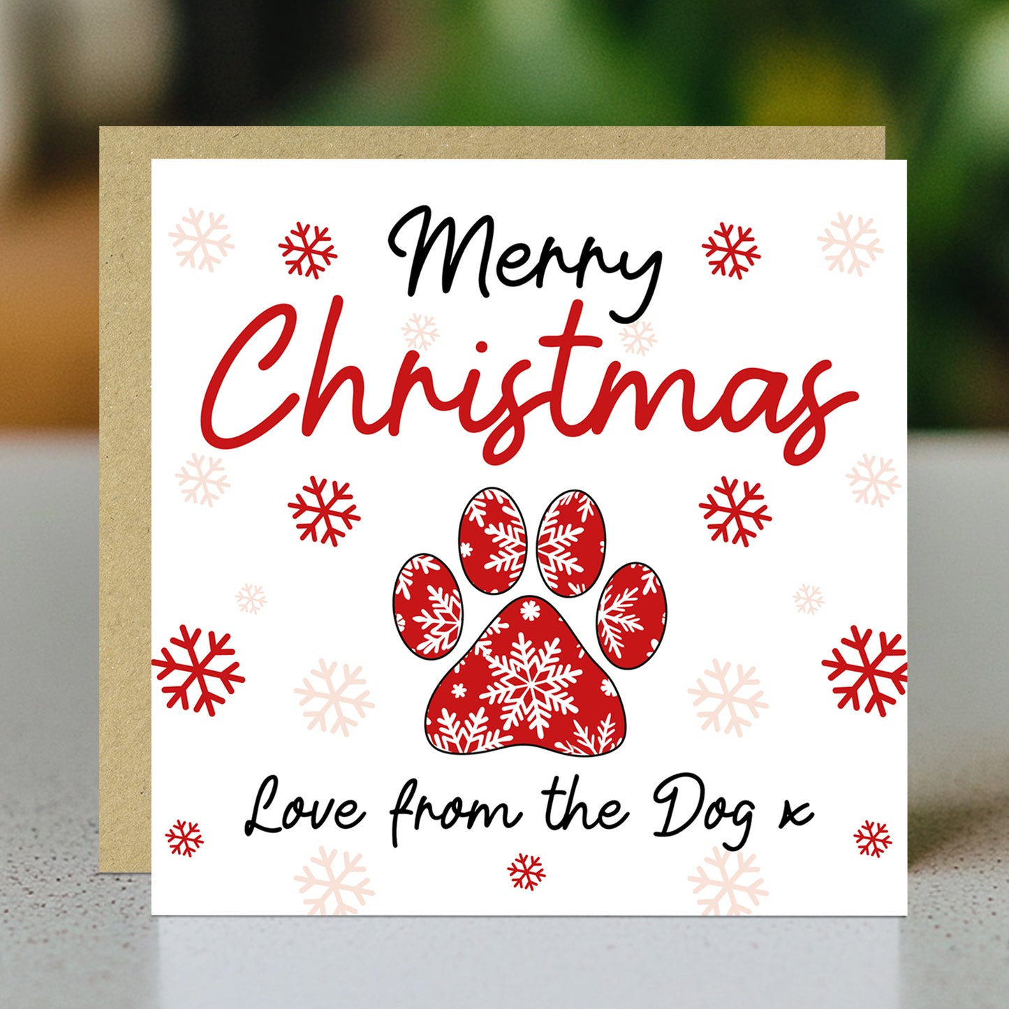 Happy Christmas From The Dog Card For Mum Dad Daughter Son Funny