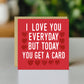 Valentines Day Card for Wife Husband Girlfriend Boyfriend
