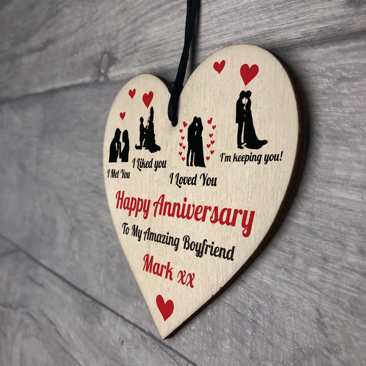 Personalised Anniversary Gift For Him Boyfriend Anniversary Gift