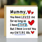 Card For Mummy With Kraft Envelope Mummy Birthday Card From Son