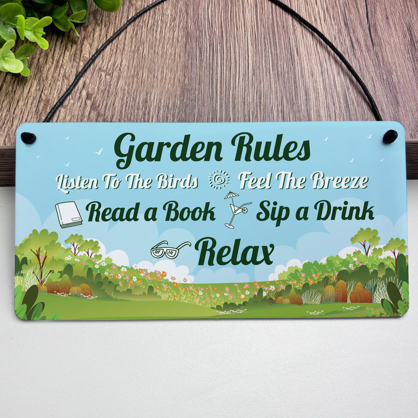 Novelty Garden Signs For Outdoor Cute Garden Rules Sign For Shed