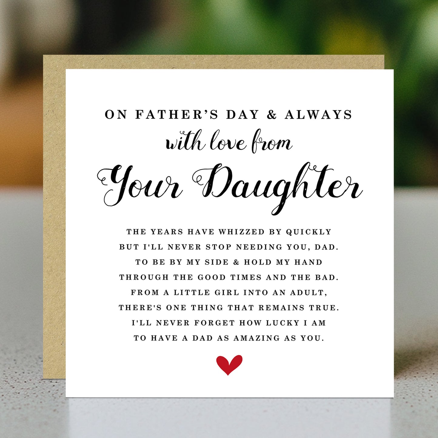 Fathers Day Card From Daughter Happy Fathers Day 145x145mm Card